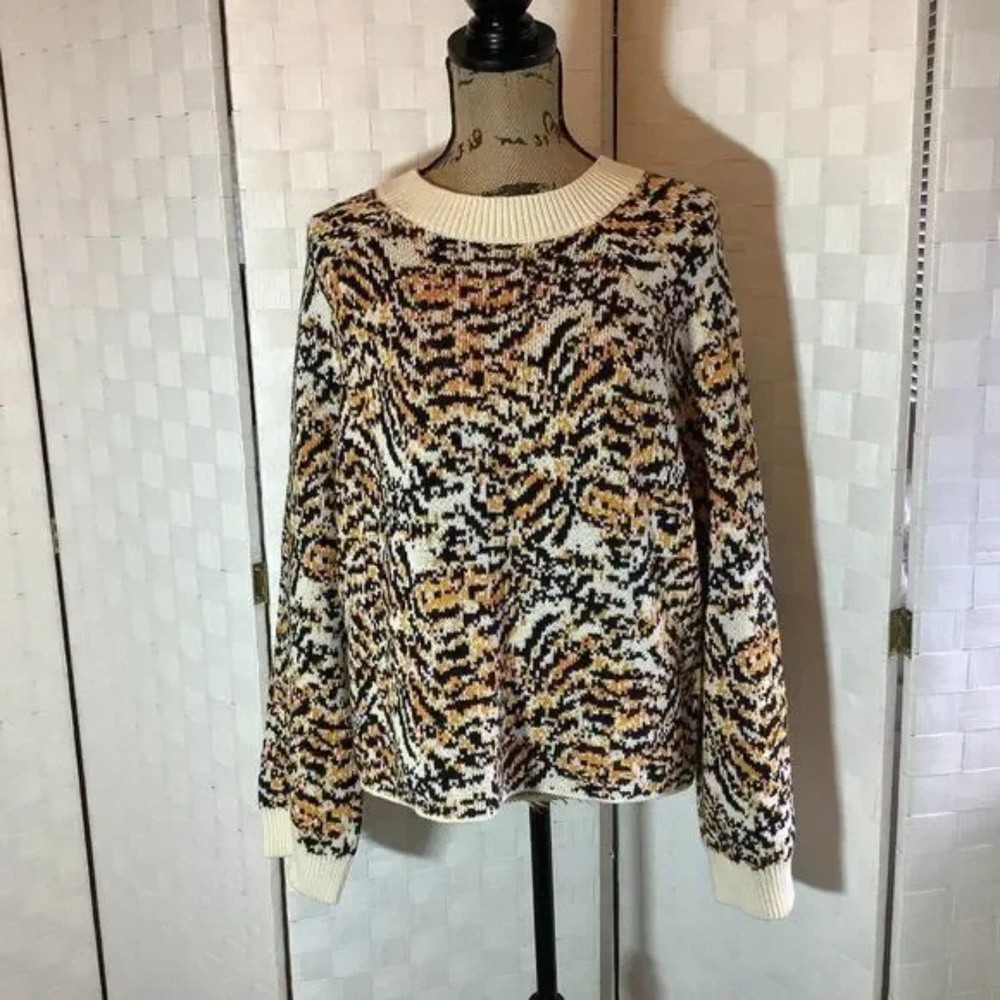 Rachel Comey animal print sweater multi color size medium